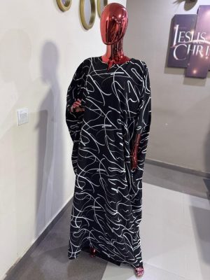 Abstract crepe boubou free size (Size 14-18)
- FMU1308
