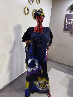 Adire boubou with asooke Free size (Size 14-18)
- FMU1005