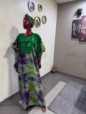 Adire boubou Free size (Size 14-18)
- FMU2054