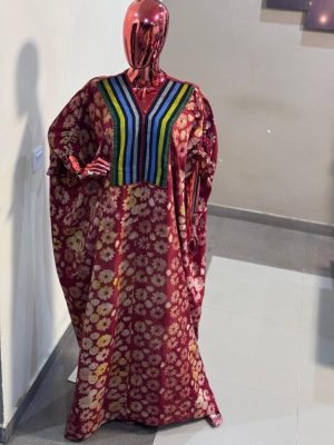 Adire boubou beaded with asooke Free size (Size 14-18)
- FMU0903